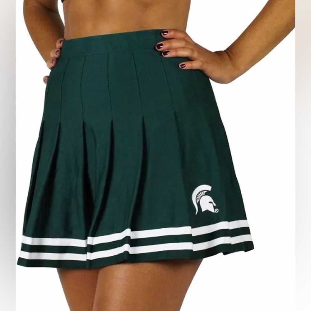 Michigan State Spartans ZooZatz Women's Team Rah Cheer Skirt – Green